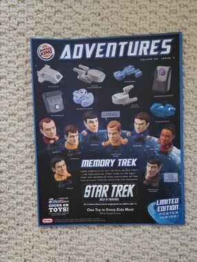 Star Trek Memory Trek Poster , Advertisement & Games- Blue